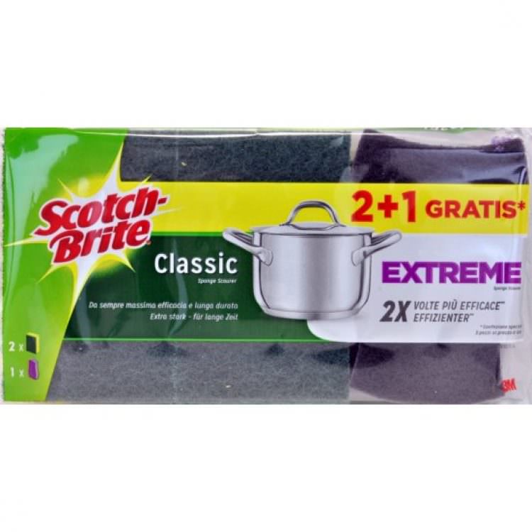 scotch brite sponge+abrasive 2+1