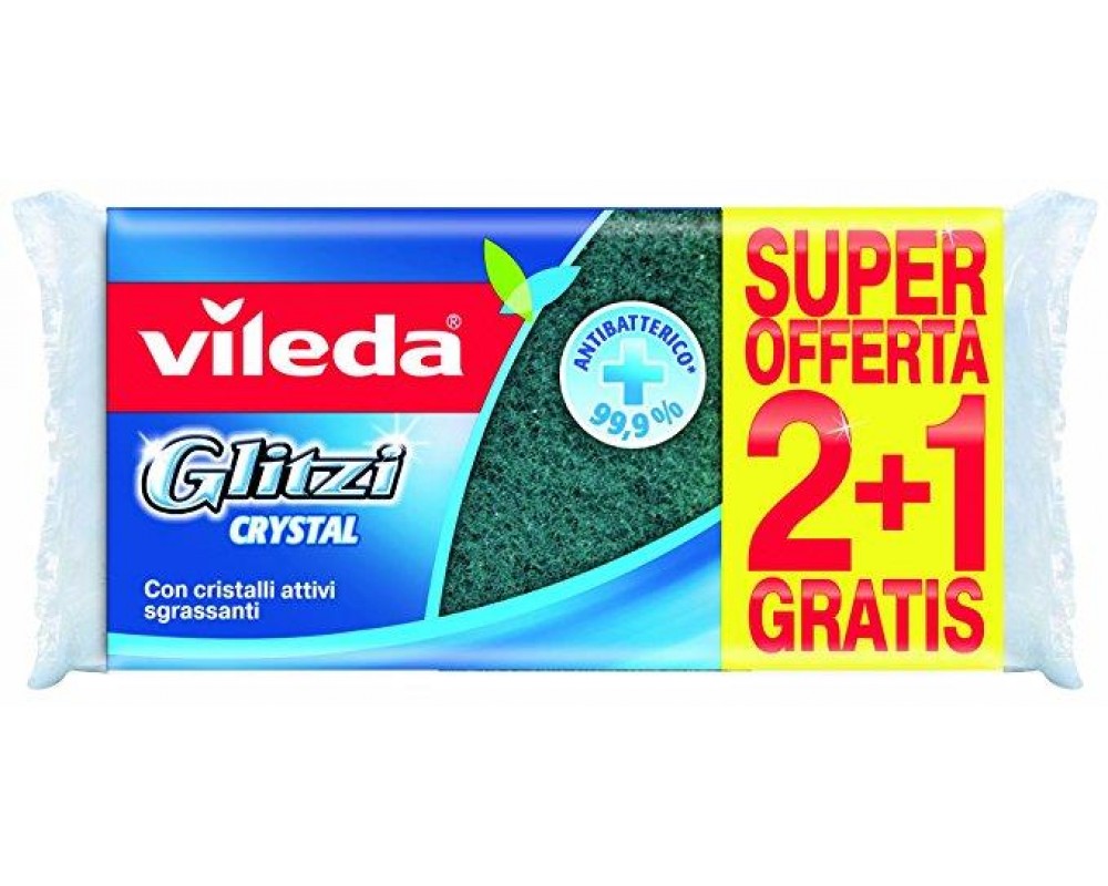 vileda sponge glitzi crystal 2+1