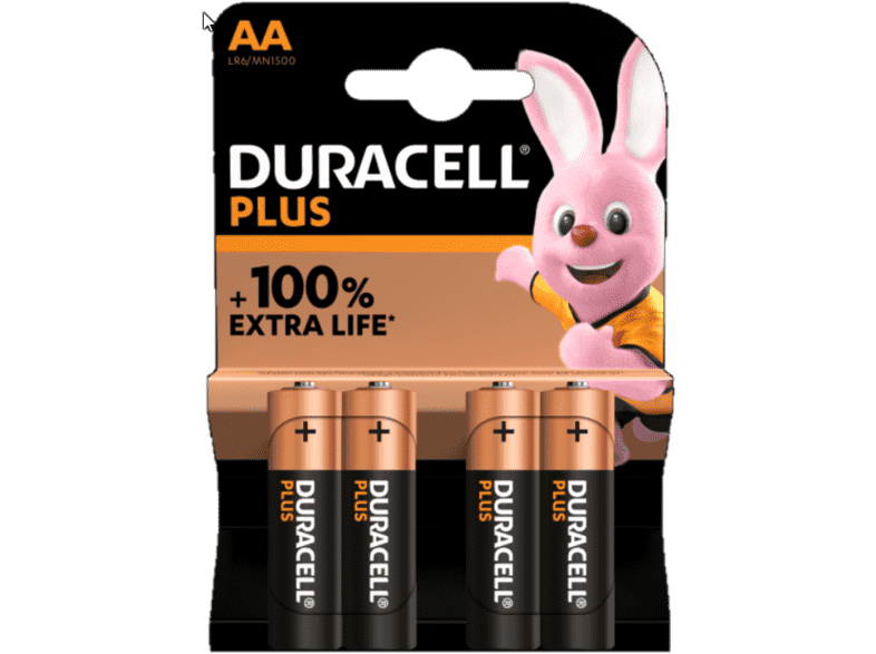 stack duracell plus 100 AA stilo 4 pc