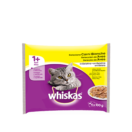 WHISKAS POUCH CARNI BIA.4x100g