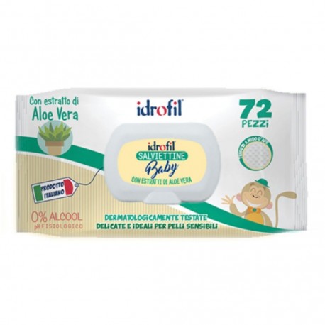 SALVIETTE IDROFIL BABY ALOE x72