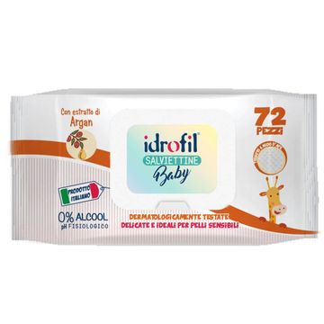 SALVIETTE IDROFIL BABY ARGAN x 72